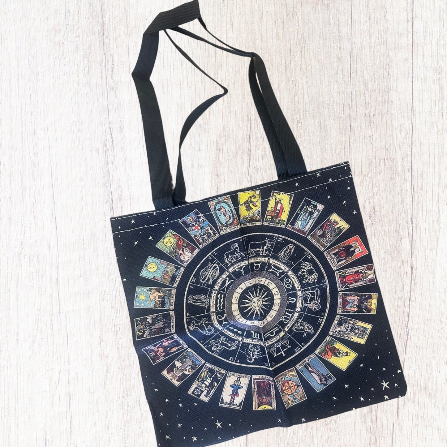 Tarot Shopper Tote: Astrology Black