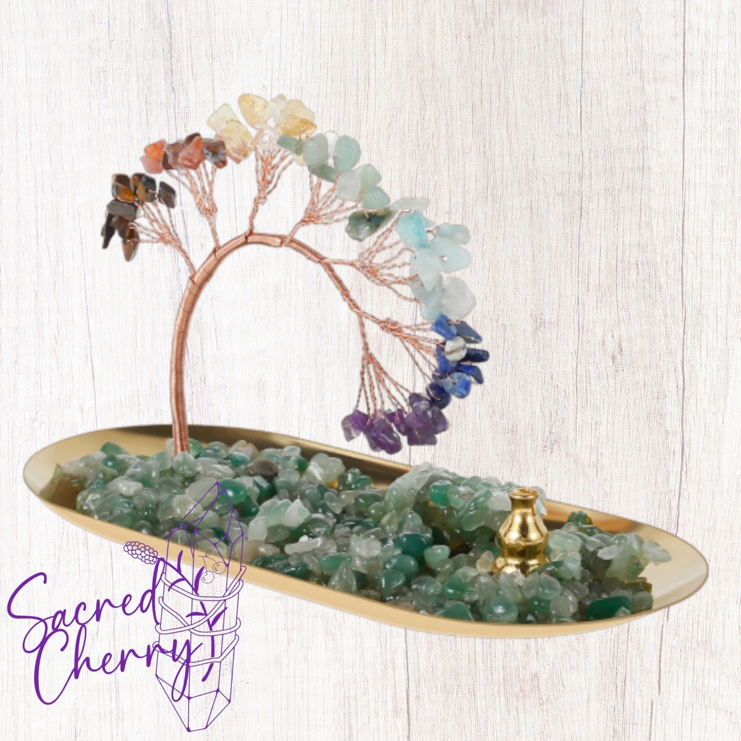 Crystal Tree of Life Incense Holder