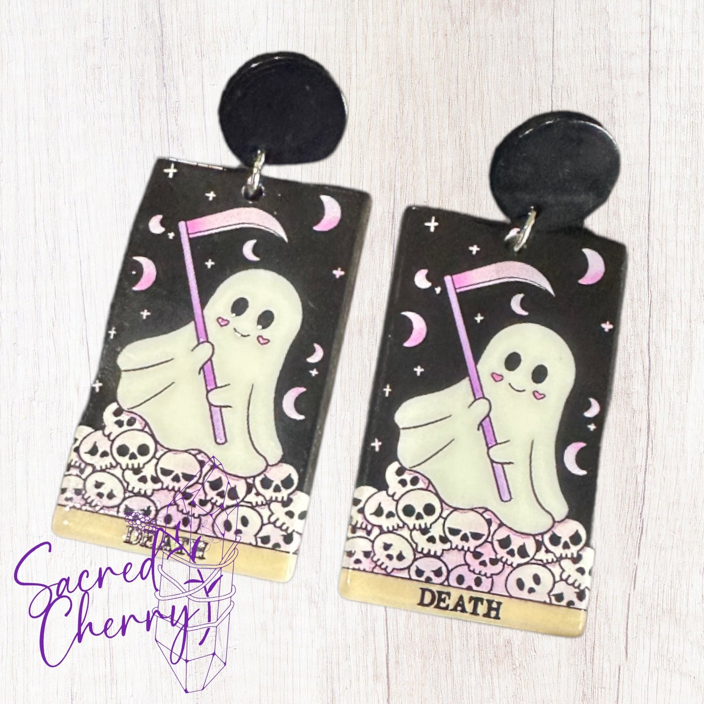 Cutie Ghost Tarot Earrings