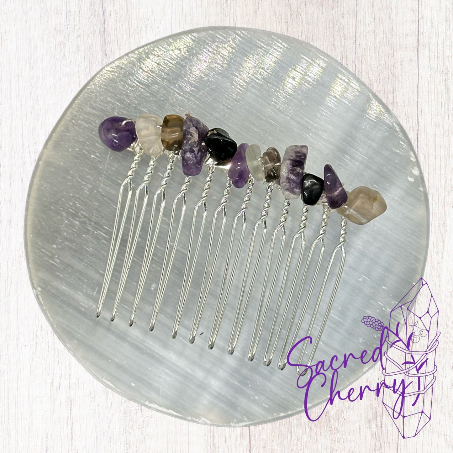 Empath Protection Crystal Hair Comb