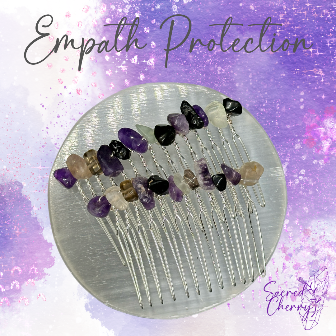 Empath Protection Crystal Hair Comb