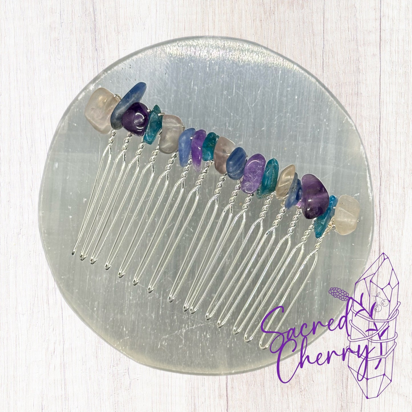 Enhance Intuition Crystal Hair Comb