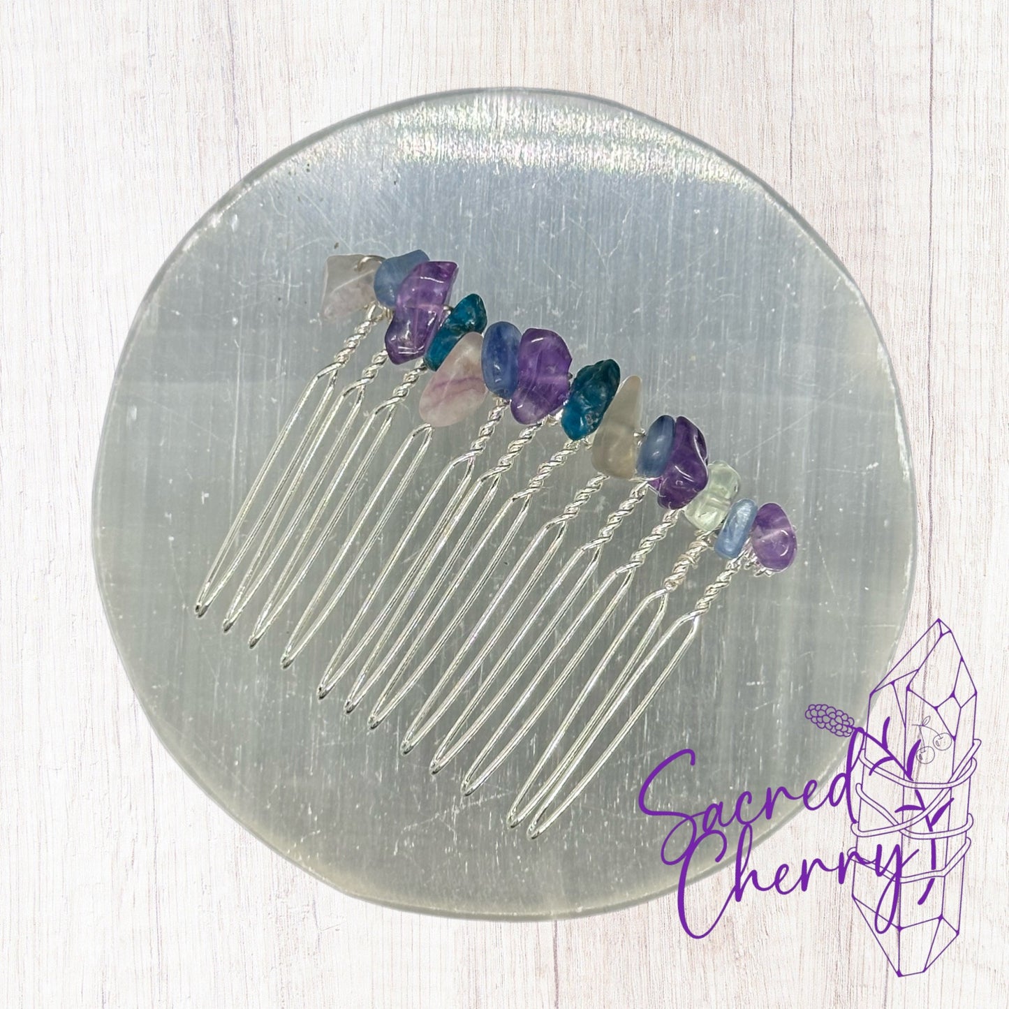 Enhance Intuition Crystal Hair Comb