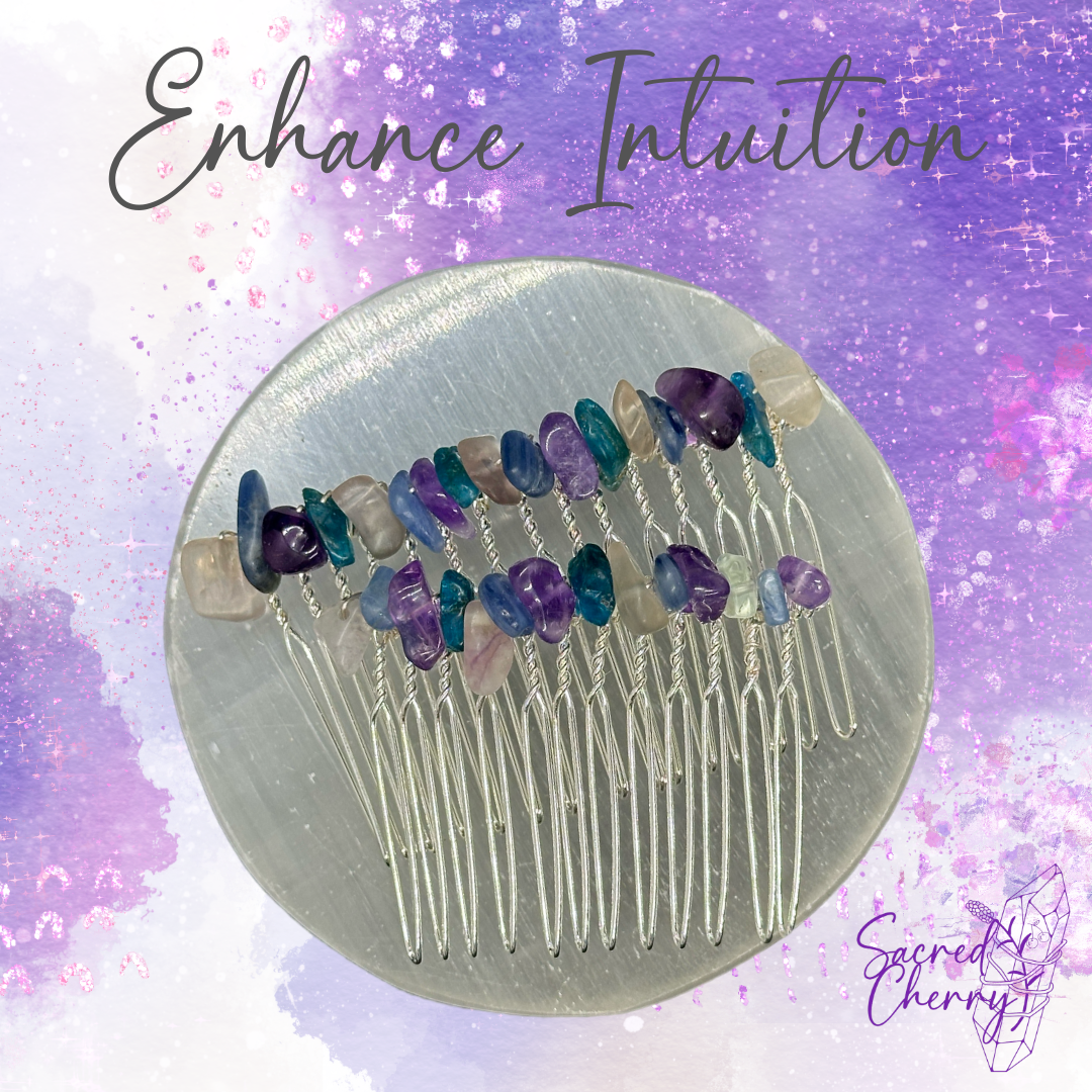 Enhance Intuition Crystal Hair Comb