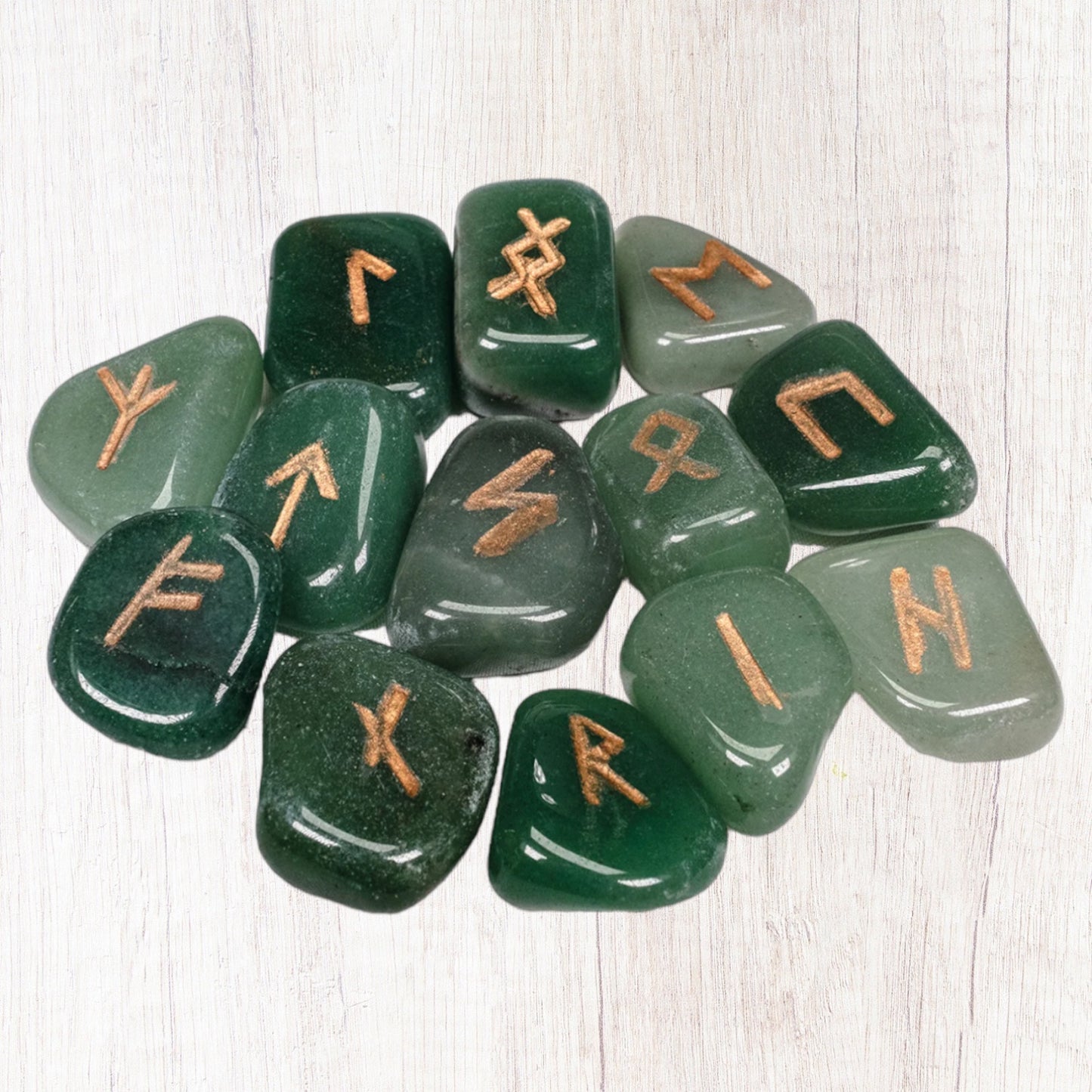 Green Aventurine Runes