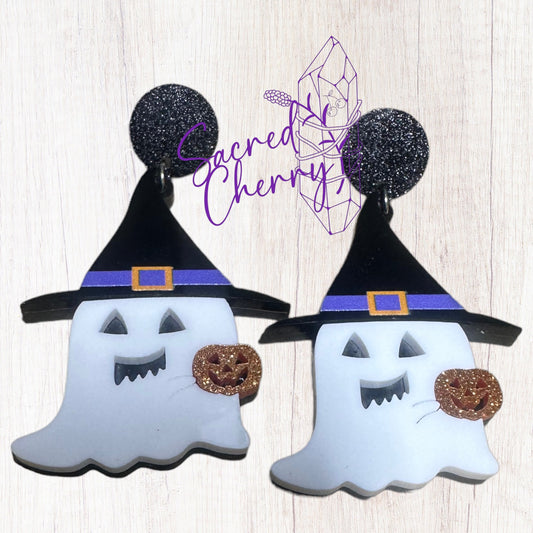 Halloween Ghost Witch Earrings