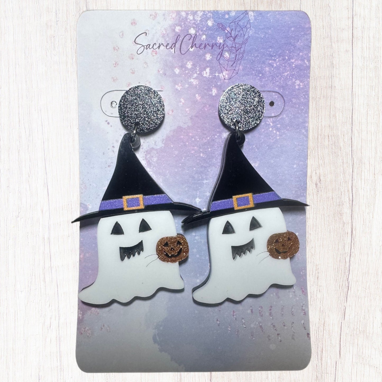 Halloween Ghost Witch Earrings