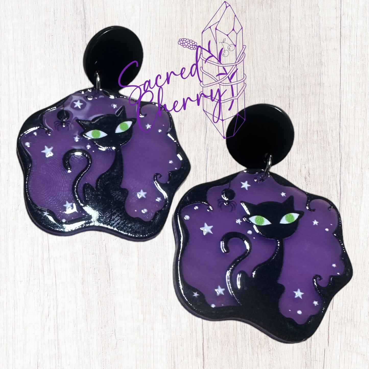 Halloween Spooky Cat Earrings