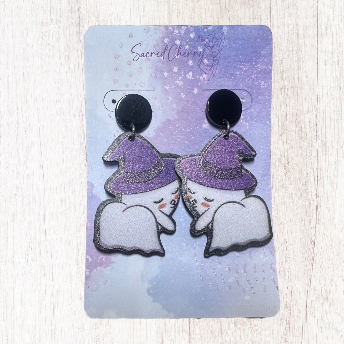 Halloween Twerking Ghost Witch Earrings