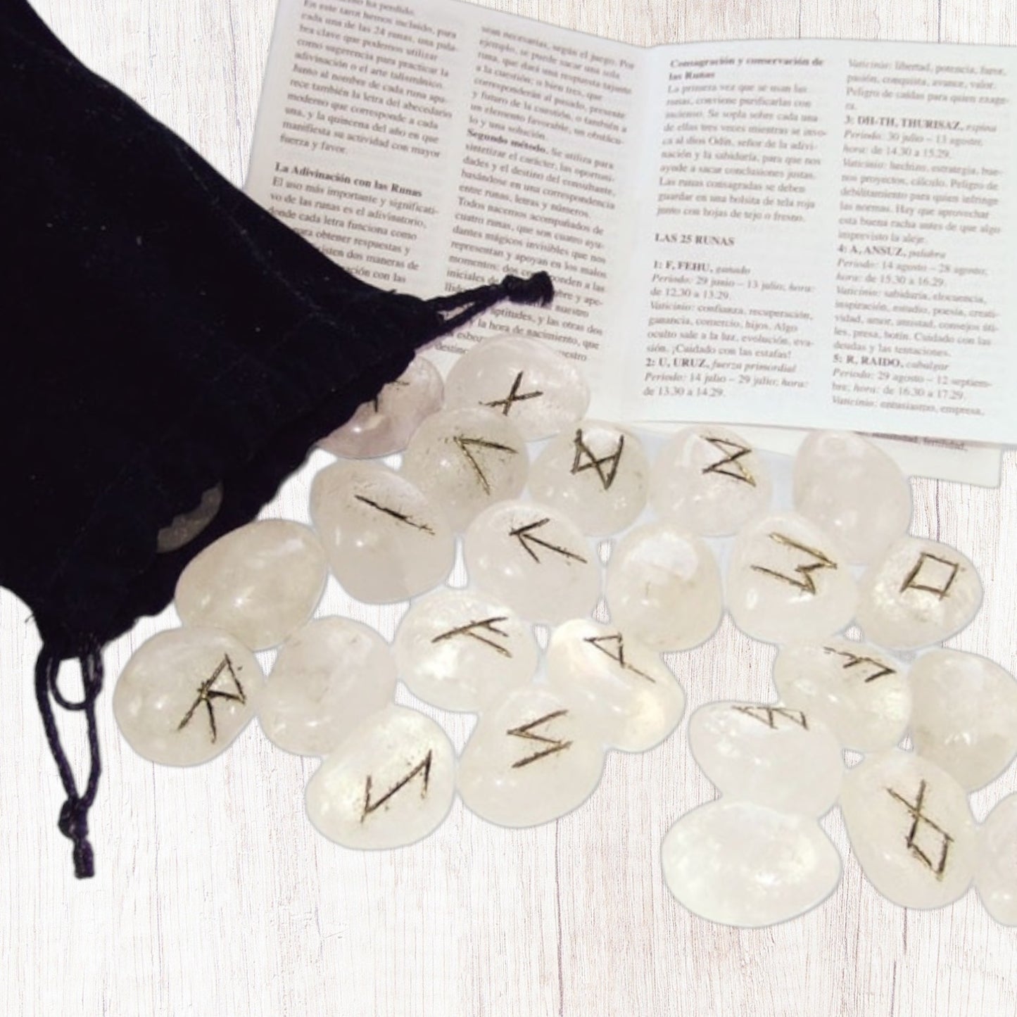 Clear Hyaline Quartz Runes