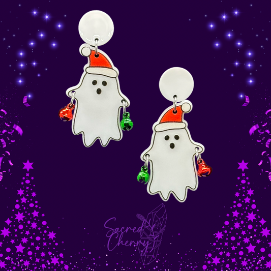 Christmas Jingle Balls Ghost Earrings