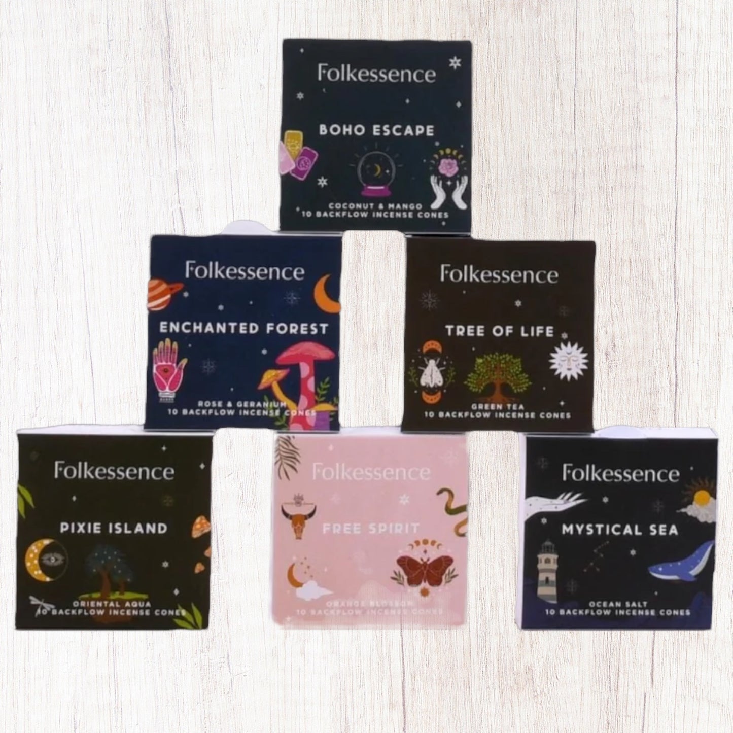 Folkessence Magic Hour Backflow Incense Cones