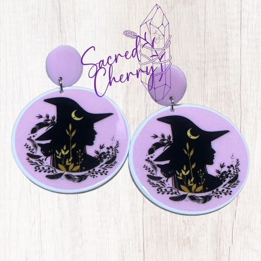 Pink Witch Earrings