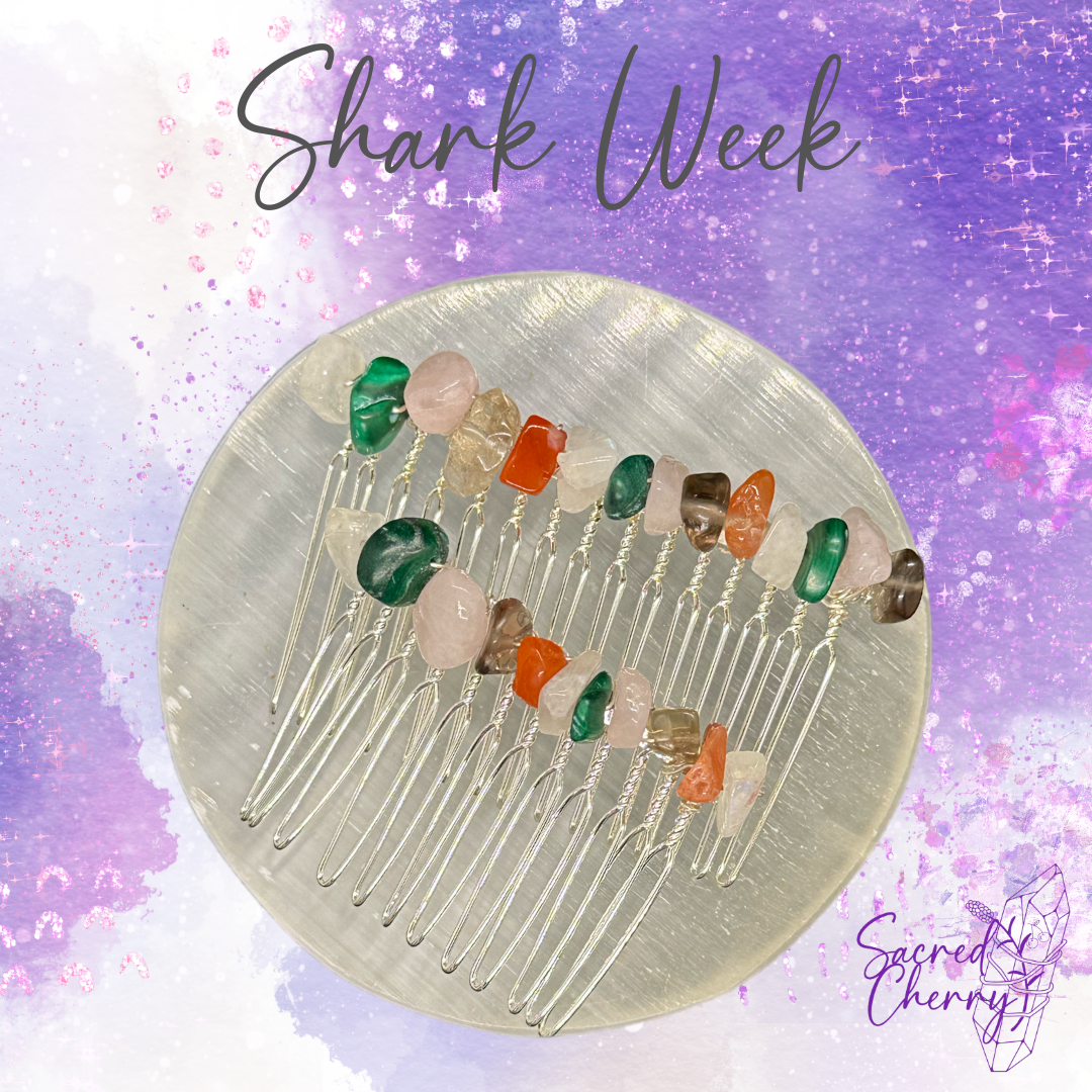 Shark Week Crystal Hair Comb