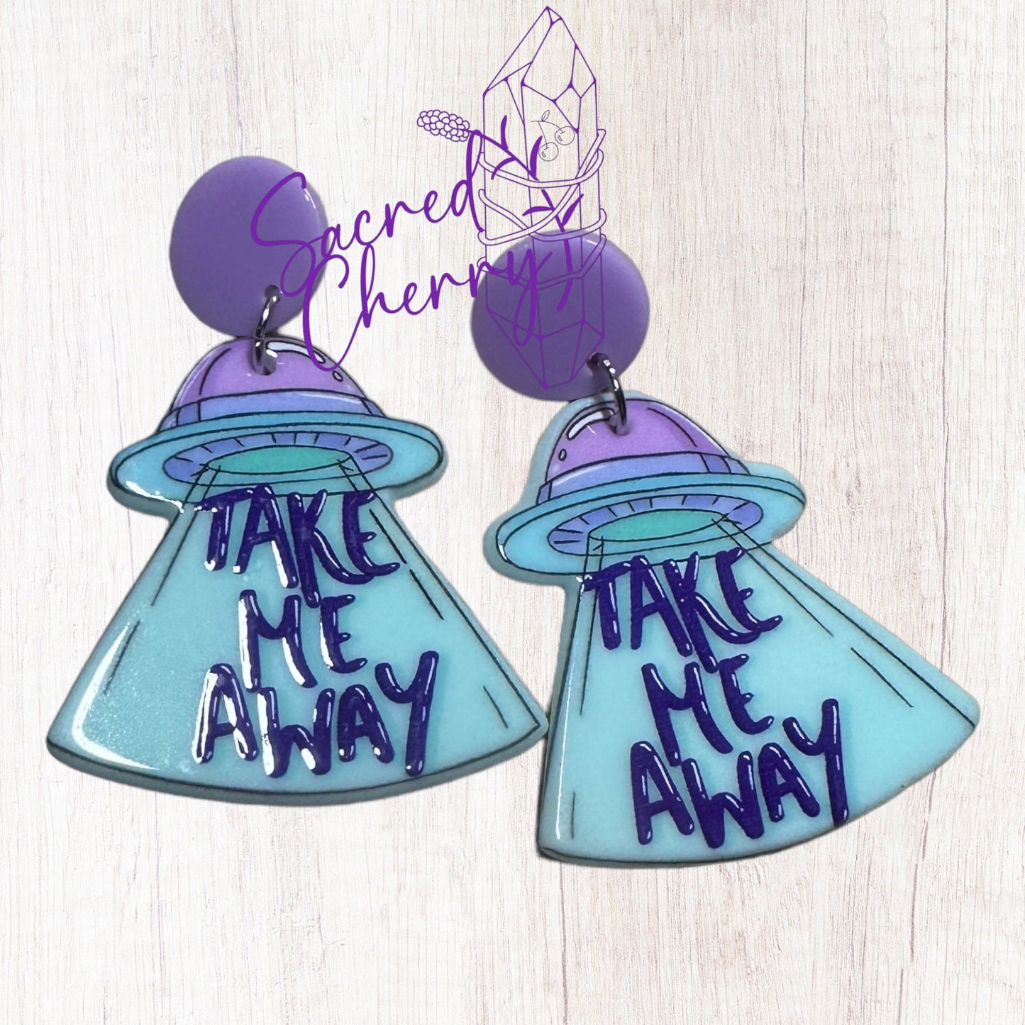 Take Me Away UFO Earrings