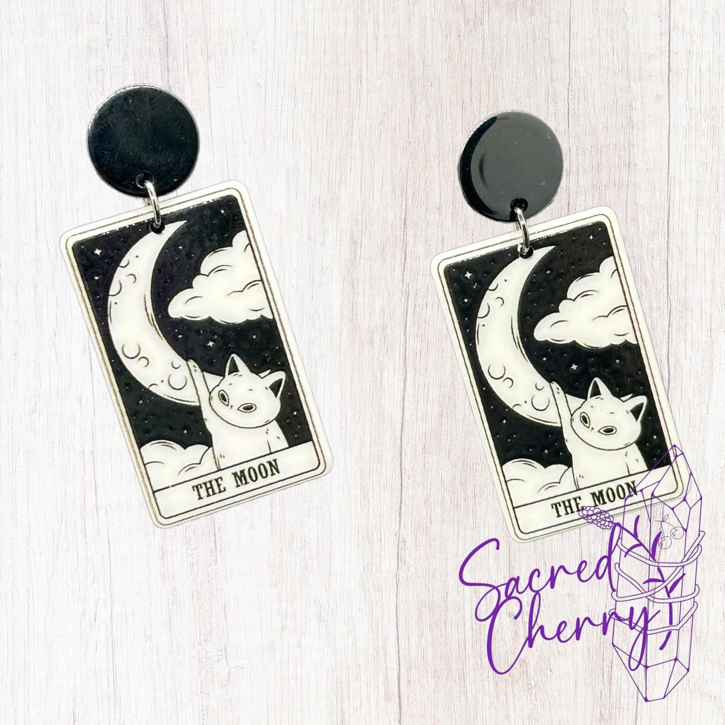 Tarot Cat Earrings