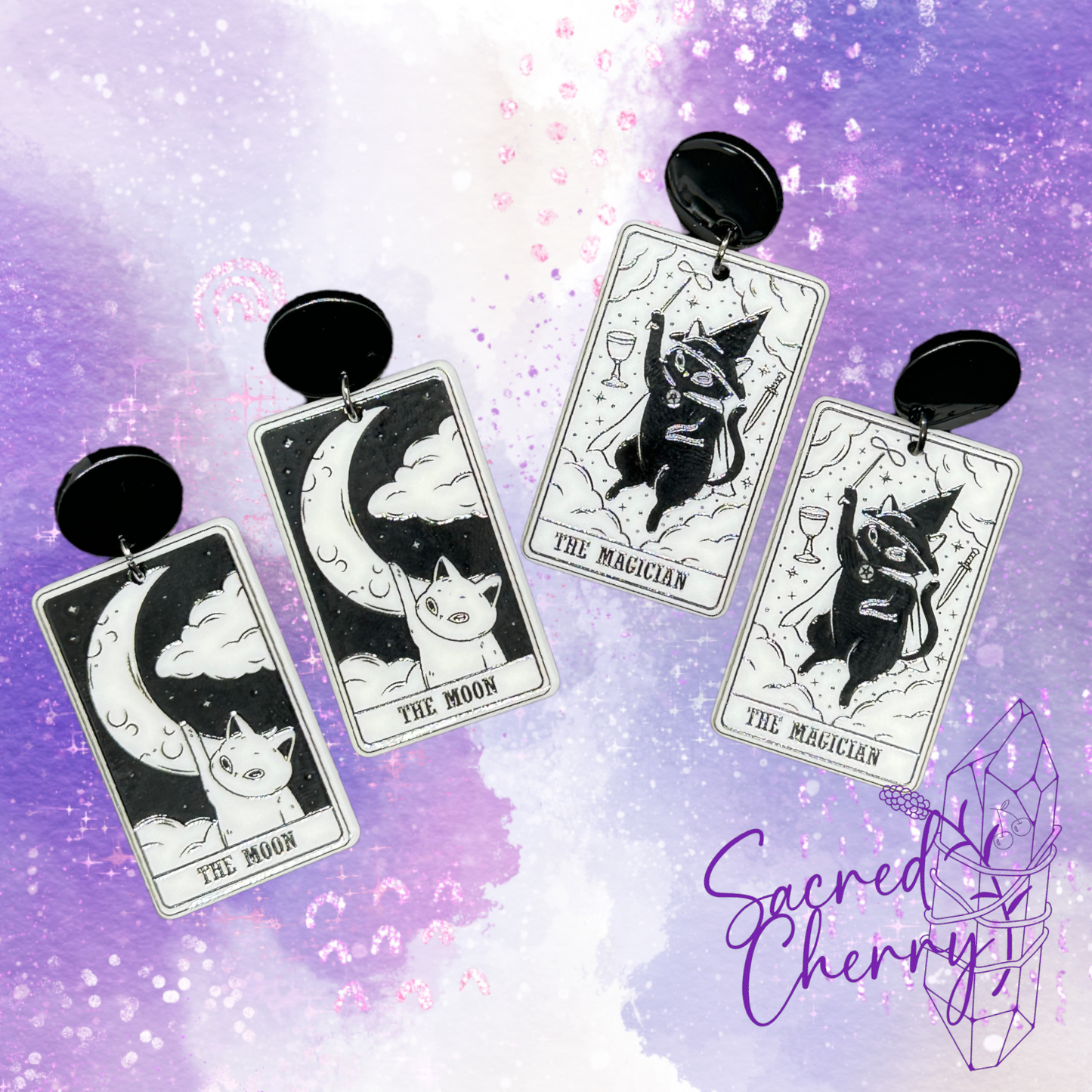 Tarot Cat Earrings