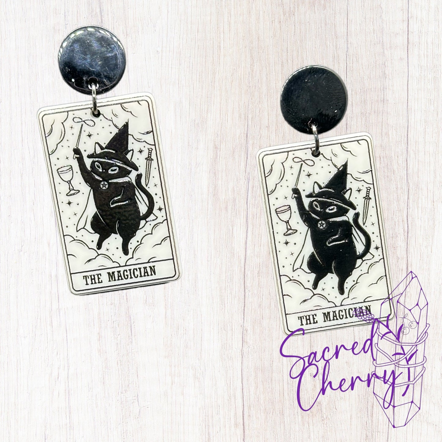 Tarot Cat Earrings