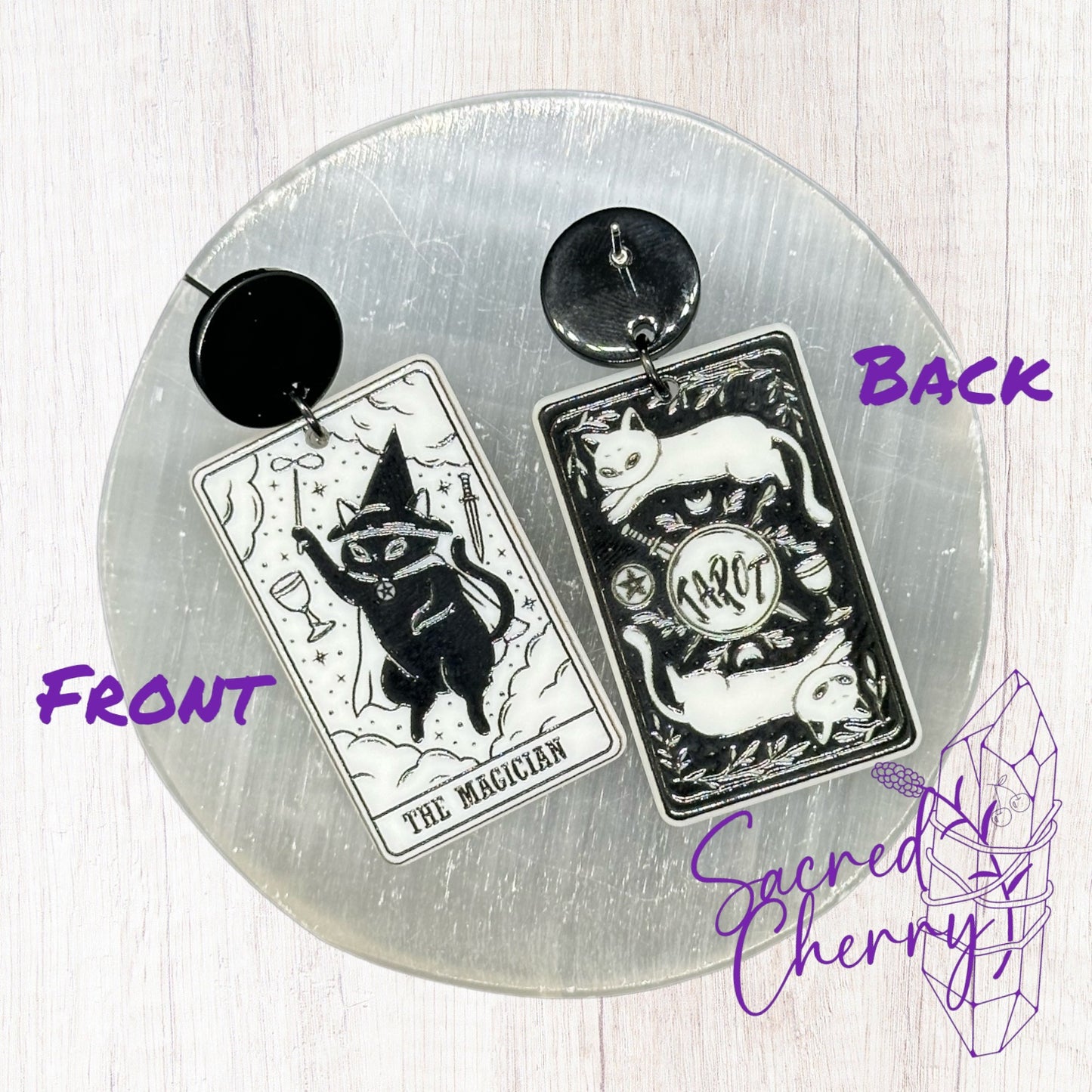 Tarot Cat Earrings