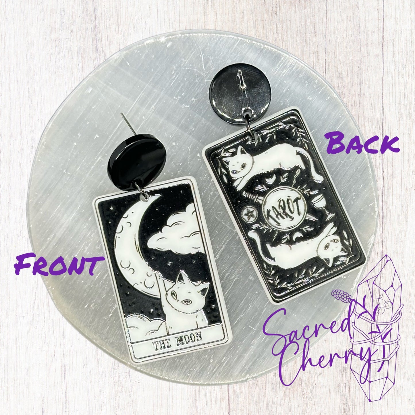 Tarot Cat Earrings