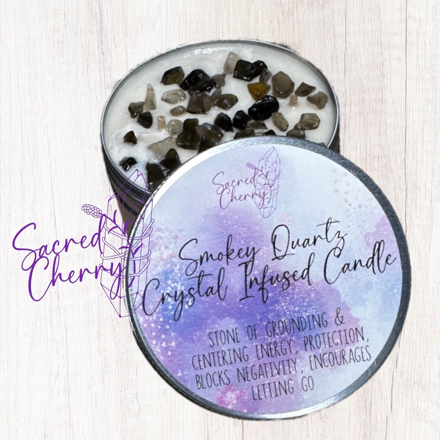 Crystal Chip Infused Candle