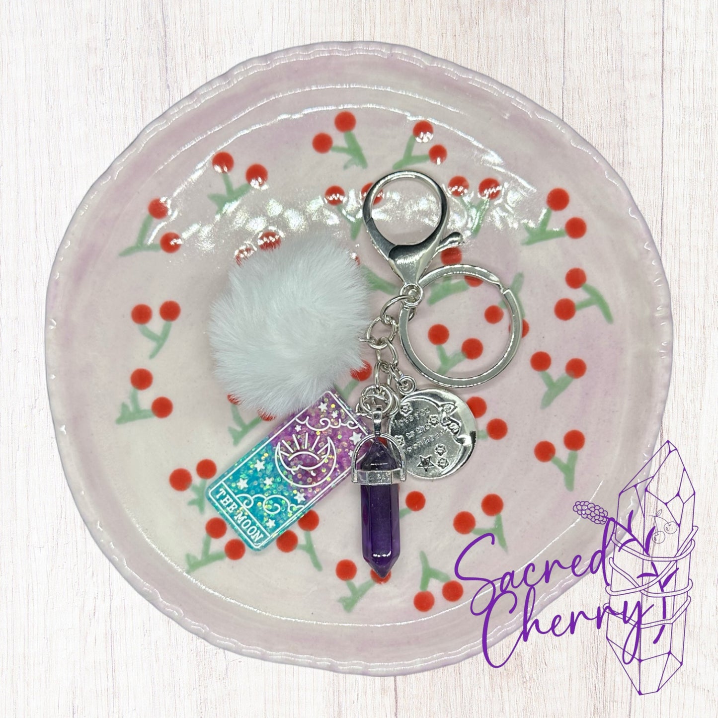 Crystal & The Moon Tarot Keychains