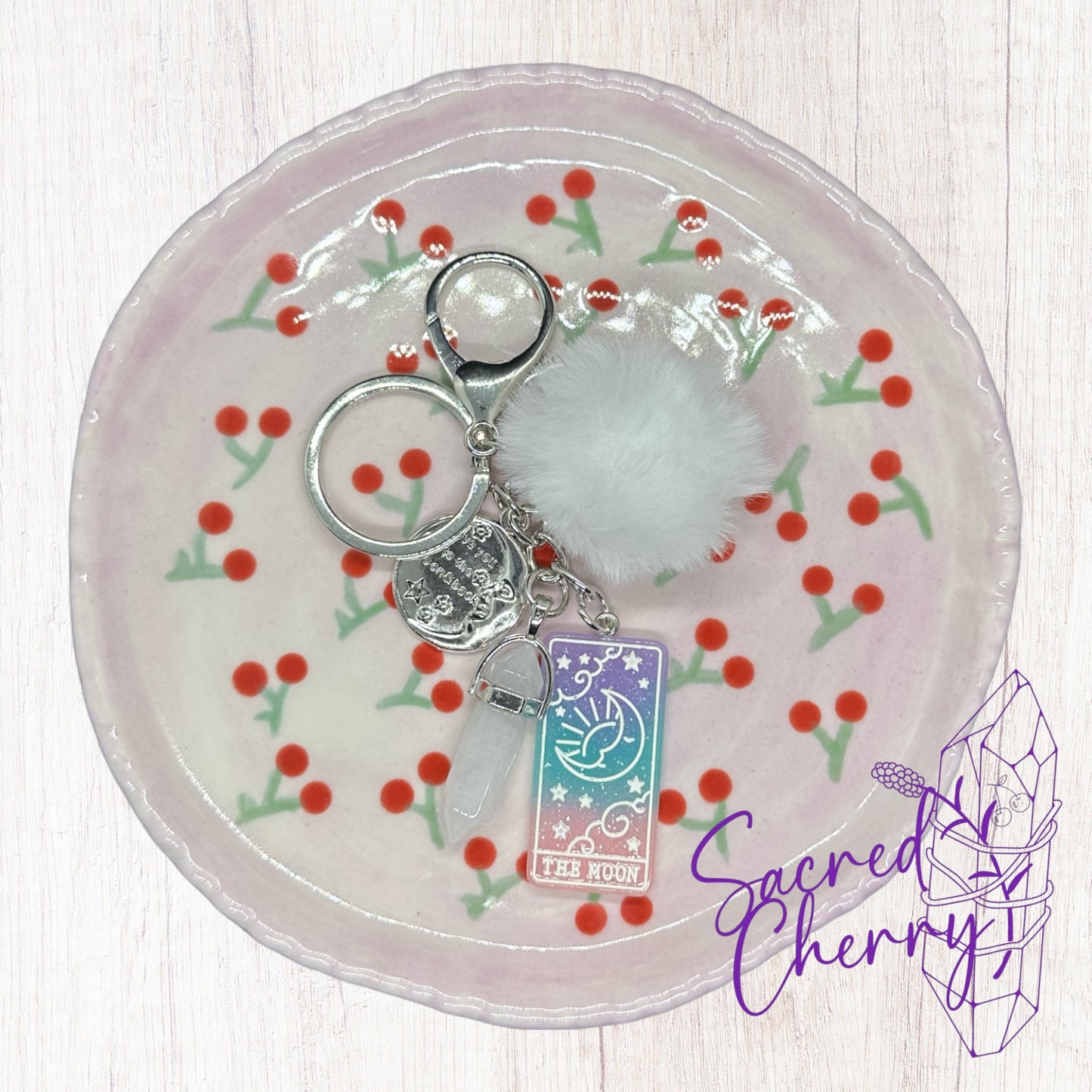 Crystal & The Moon Tarot Keychains