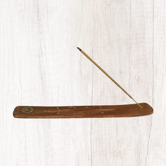 Wooden Peace Incense Holder