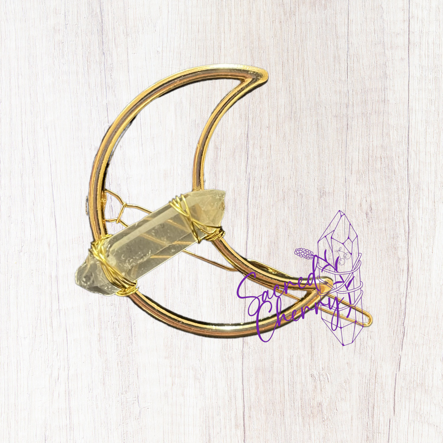 Lemurian Seed Crystal Moon Hair Clio